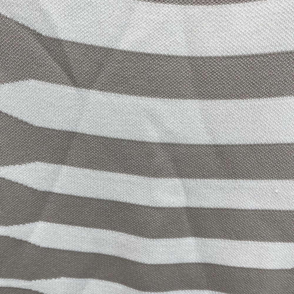 Calvin Klein Dress White/Tan Midi Striped Sz L Classy Great Quality Staple - Picture 3 of 4